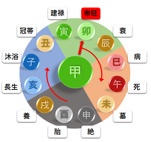 甲の十二運　四柱推命