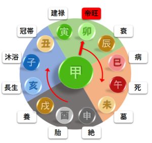 甲の十二運　四柱推命